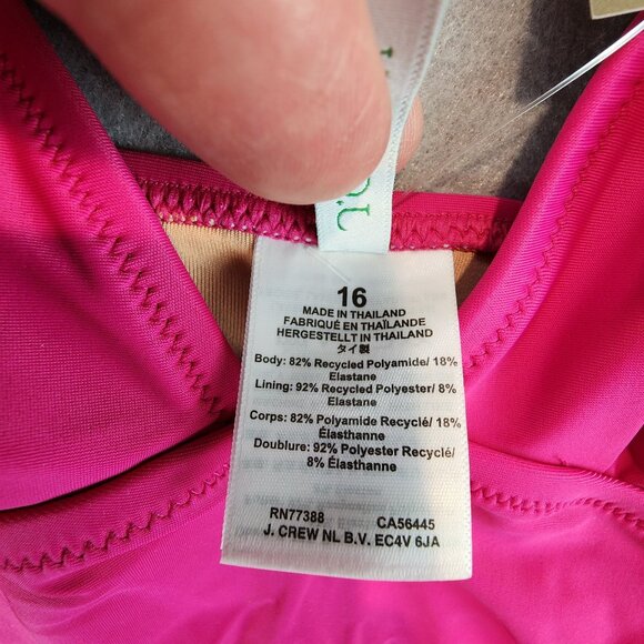 J. Crew NEW Women's Ruched V-neck Swimsuit One-Piece Vacation Boho Beach Swim 16 - Picture 9 of 12